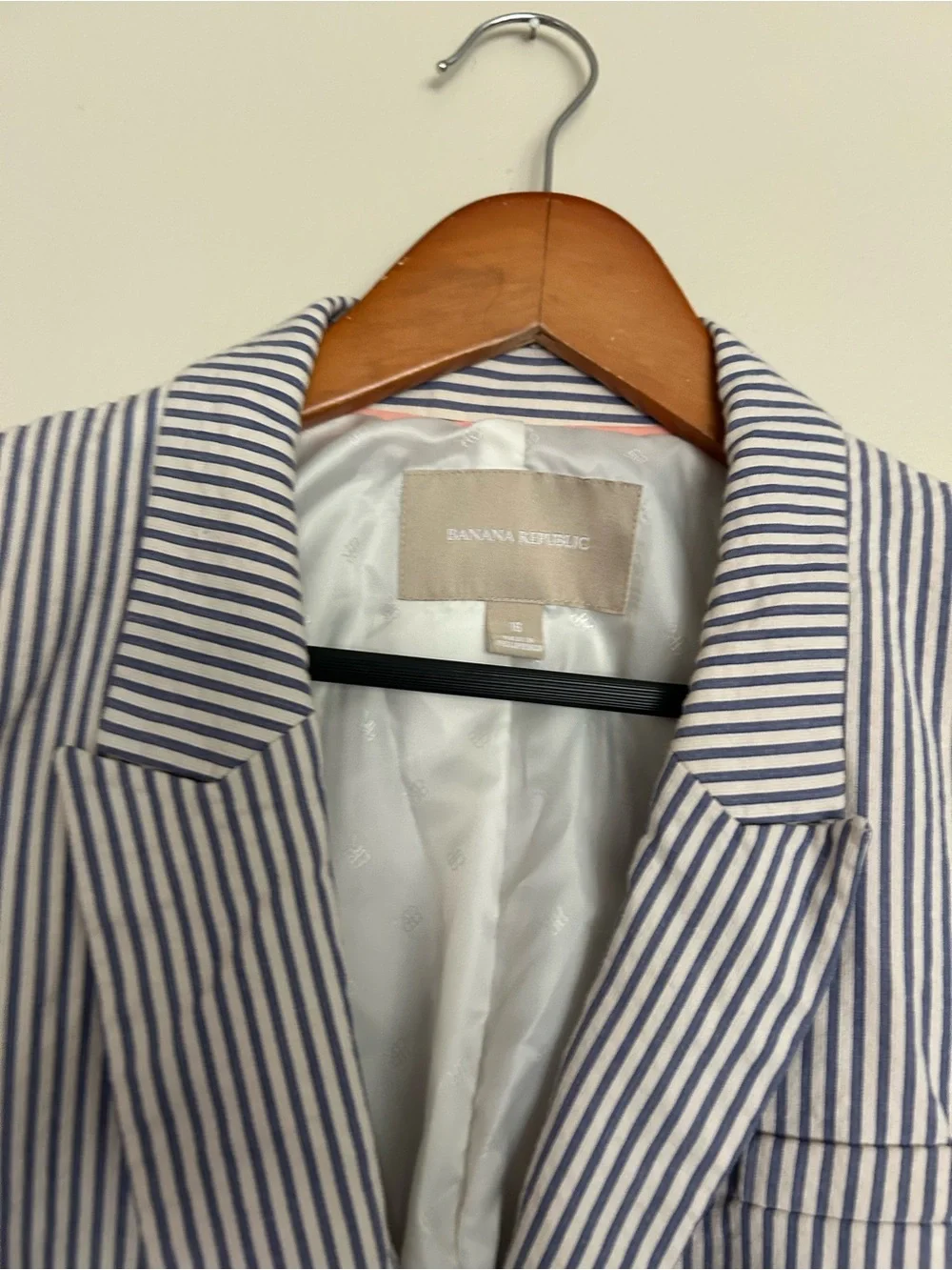 Banana Republic blue & White Pinstripe Blazer